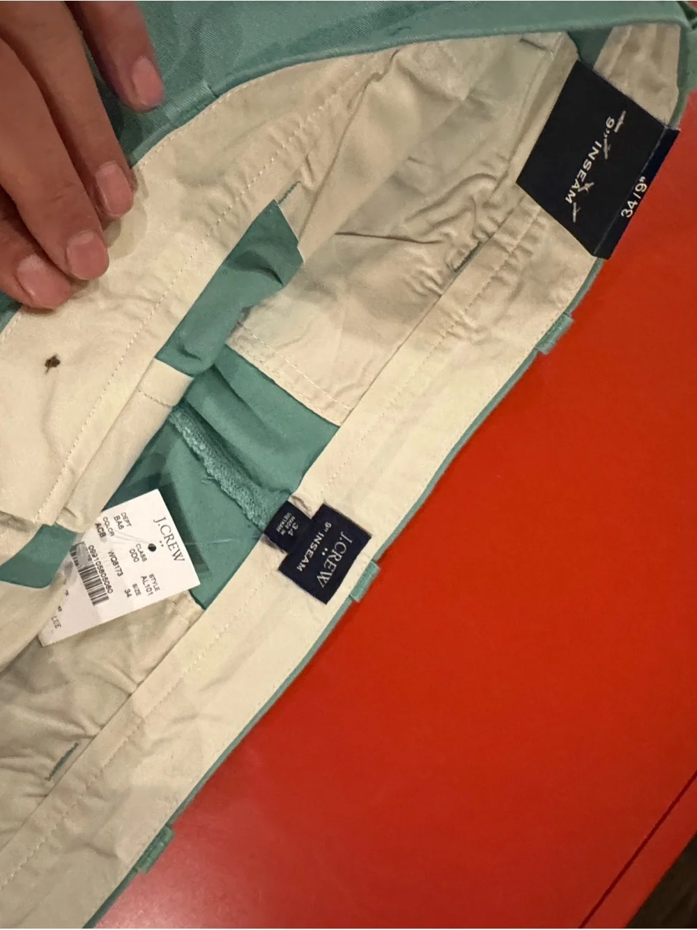 J. Crew Sage Green Anchor-Print Flat Front Shorts